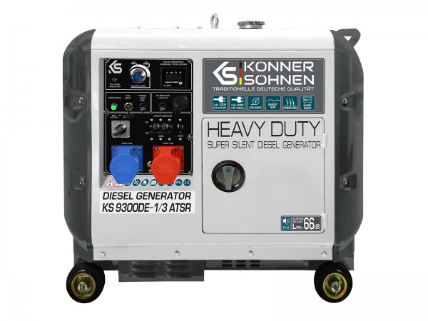 Könner&Söhne Diesel Leise Generator 230V400V 7,5KW 9300DE-1/3 ATSR (Euro V)
