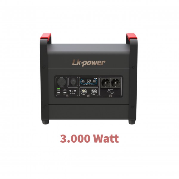LK-Power MARS Il 3000W tragbare Powerstation mobiler Stromspeicher mit 230V/200W