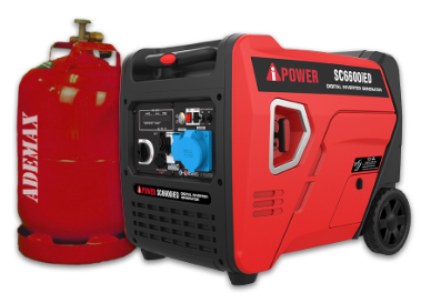 Ai Power 6000W Gas & Benzin SC6600iED-O Dual Fuel Inverter Stromaggregat