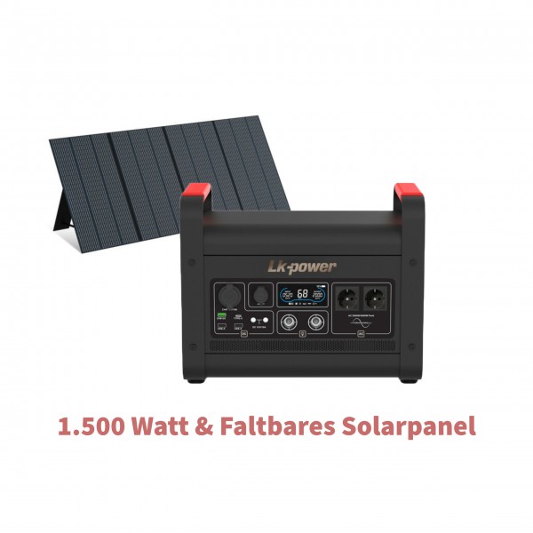 LK-Power MARS I 1500W tragbare Powerstation mobiler Stromspeicher mit 230V/200W