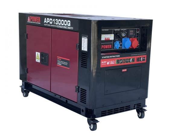 Diesel Stromerzeuger 13 kVA schräglasttauglich APD13000Q 230&400V Stromaggregat